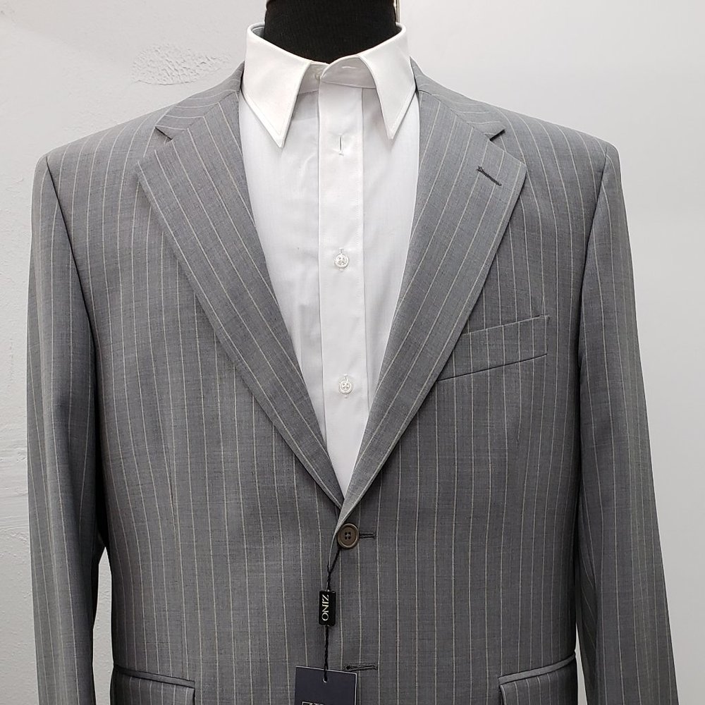 Zino Striped Wool Suit